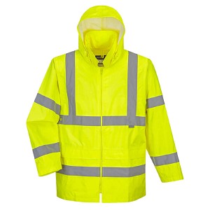 Portwest UH440YER Hi-Vis Rain Jacket Hi Viz Green 
