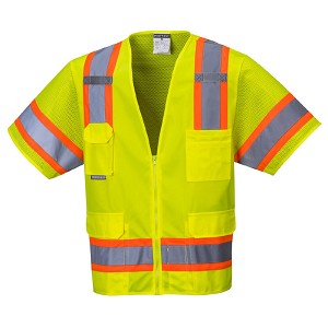 Portwest US373YER Aurora Sleeved Hi-Vis Vest Hi Viz Green 