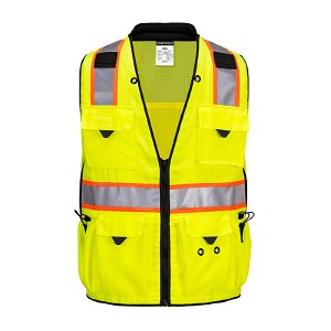 Portwest US376YBR Expert Pro Surveyor Vest Hi Viz Green 