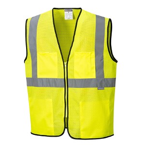 Portwest US380YER Tampa Mesh Vest Hi Viz Green 