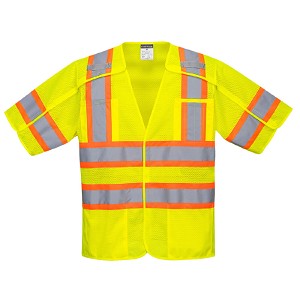 Portwest US382YER Kobuk Breakaway Vest Hi Viz Green 