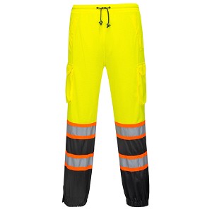 Portwest US388YBR Two-Tone Mesh Overpants Hi Viz Green-Black 