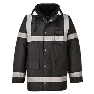 Portwest US433BKR Iona Lite Traffic Jacket Black 
