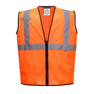 Portwest US580ORR Alabama Mesh Vest Hi Viz Orange 