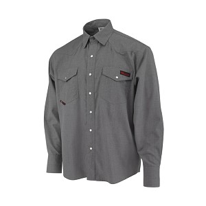FRS-004 VolCore® CAT 2 Vented Pearl Snap FR Shirt - Gray 