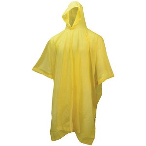 Neese1000P 40" Economy Rain Poncho with Attached Hood Yellow Universal Size MAIN 