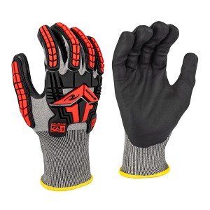 RWG581 Cut Level A8 Foam Nitrile Coated Glove with TPR Impact Protection 