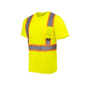Radians ST41-2 Class 2 Mesh Short Sleeve T-Shirt with Contrast Trim - Green MAIN 