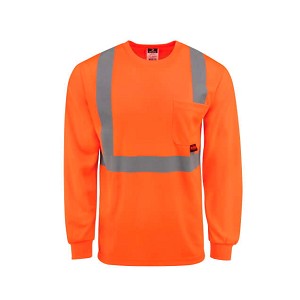 Radians ST21-2PGS Orange Hi-Vis Class 2 Mesh Long Sleeve Safety Shirt MAIN 