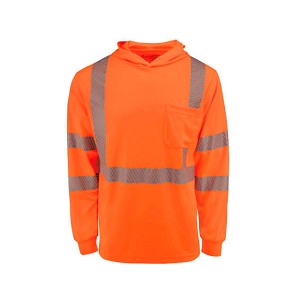 Radians ST61-3PGS Orange Class 3 Hooded Mesh Long Sleeve Safety Shirt MAIN 