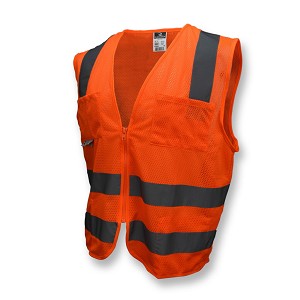 Standard Type R Class 2 Mesh Safety Vest - Orange Mesh - Medium 