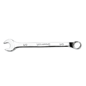 Williams Combination Wrench, Offset Box End Chrome Finish 12 Point SAE 1" 