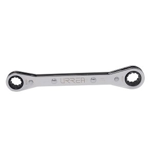 Urrea Chrome Flat Ratcheting Box End Wrench, 12 Point 3/4" x 9/16" 