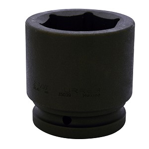 URREA 1 1/2" Drive Black Standard Impact Socket, 6 Point 2-7/16" 