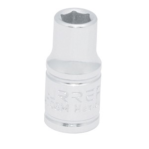 URREA 1/4" Drive Chrome Standard Socket, 6 Point 6 mm 