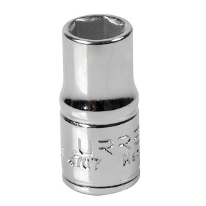 URREA 1/4" Drive Chrome Standard Socket, 6 Point /32" 