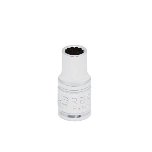 URREA 1/4" Drive Chrome Standard Socket, 12 Point 7/32" 