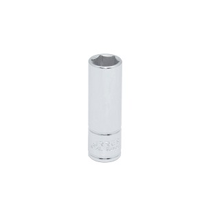 URREA 1/4" Drive Chrome Deep Socket, 6 Point 3/8" 