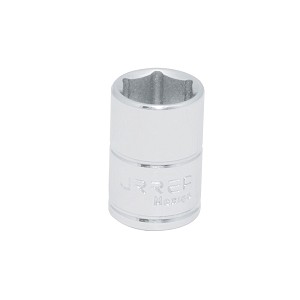 URREA 1/4" Drive Chrome Standard Socket, 6 Point 15 mm 
