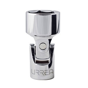 URREA 1/4" Drive Chrome Flex Socket, 6 Point 1/2" 