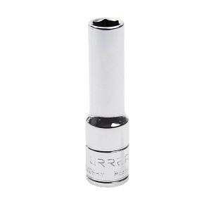 URREA 3/8" Drive Chrome Deep Socket, 6 Point 6 mm 