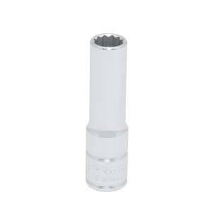URREA 3/8" Drive Chrome Deep Socket, 12 Point 8 mm 