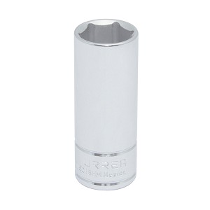 URREA 3/8" Drive Chrome Deep Socket, 6 Point 15 mm 