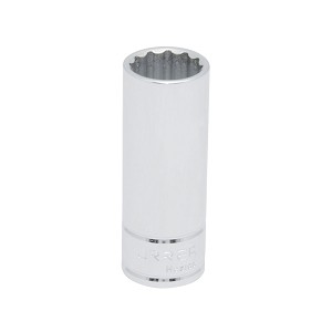 URREA 3/8" Drive Chrome Deep Socket, 12 Point 15 mm 