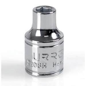 URREA 3/8" Drive Chrome Standard Socket, 6 Point 1/4" 