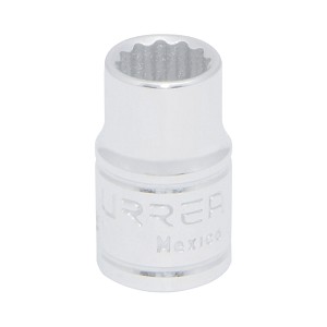 URREA 3/8" Drive Chrome Standard Socket, 12 Point 9 mm 