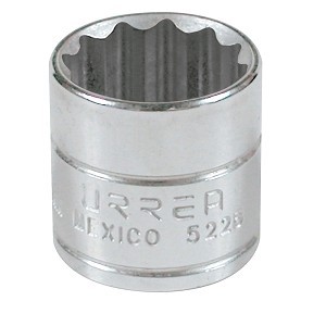 URREA 3/" Drive Chrome Standard Socket, 12 Point 7/" 