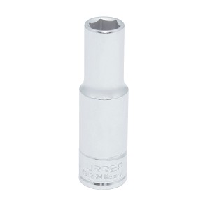 URREA 1/2" Drive Chrome Deep Socket, 6 Point 12 mm 