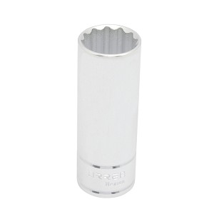 URREA 1/2" Drive Chrome Deep Socket, 12 Point 22 mm 
