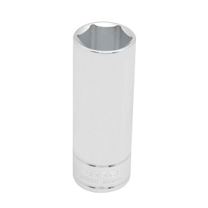 URREA 1/2" Drive Chrome Deep Socket, 6 Point 3/4" 