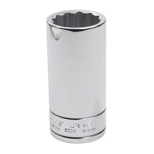 URREA 1/2" Drive Chrome Deep Socket, 12 Point 1-1/16" 