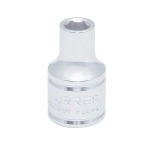 URREA 1/2" Drive Chrome Standard Socket, 6 Point 8 mm 