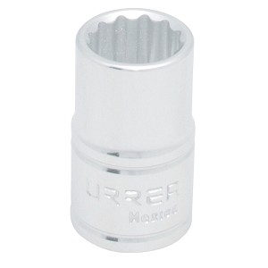 URREA 1/2" Drive Chrome Standard Socket, 12 Point 13 mm 