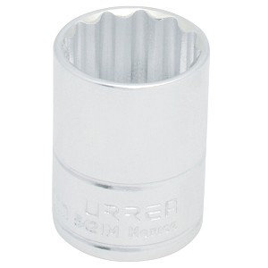 URREA 1/2" Drive Chrome Standard Socket, 12 Point 32 mm 