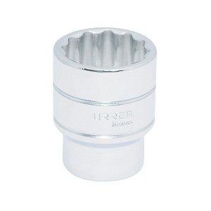 URREA 1/2" Drive Chrome Standard Socket, 12 Point 1-3/8" 