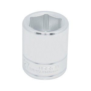URREA 3/4" Drive Chrome Standard Socket, 6 Point 27 mm 