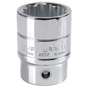 URREA 3/4" Drive Chrome Standard Socket, 12 Point 1-1/8" 