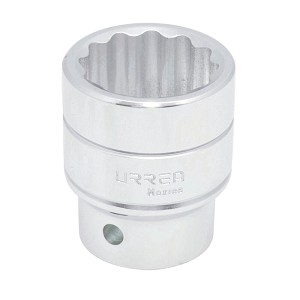 URREA 3/" Drive Chrome Standard Socket, 12 Point 1-3/8" 