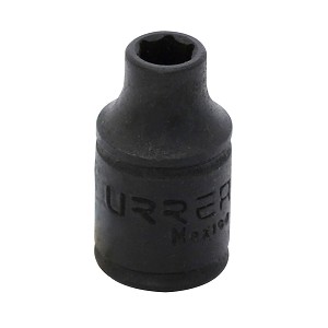 URREA 1/4" Drive Black Standard Impact Socket, 6 Point 5/16" 