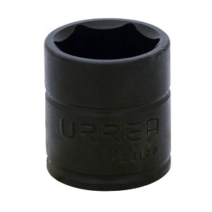 URREA 1/4" Drive Black Standard Impact Socket, 6 Point 14 mm 