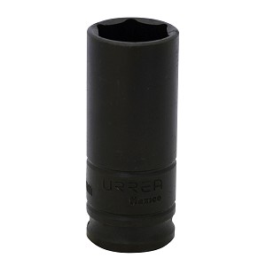 URREA 3/8" Drive Black Deep Impact Socket, 6 Point 16 mm 