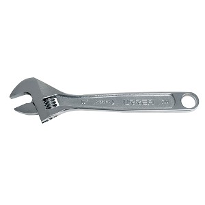 Urrea Chrome Plated Adjustable Wrench, 10” Long. MAIN 