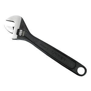 Urrea Black Industrial Adjustable Wrench, 12” Long. MAIN 
