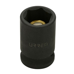 URREA 3/8" Drive Black Standard Impact Socket, 6 Point 1/2" 