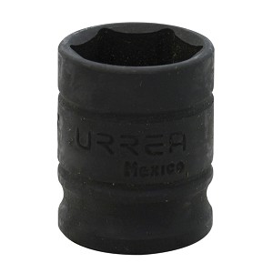 URREA 3/8" Drive Black Standard Impact Socket, 6 Point 11/16" 