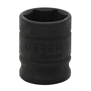 URREA 3/8" Drive Black Standard Impact Socket, 6 Point 3/4" 